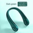thumbnail image 1 of Ventilador portátil de verano de 1200 mAh para colgar en el cuello, refrigeración rápida, recargable por USB, ventilador sin aspas portátil de 3 engranajes (color: Verde), 1 of 5