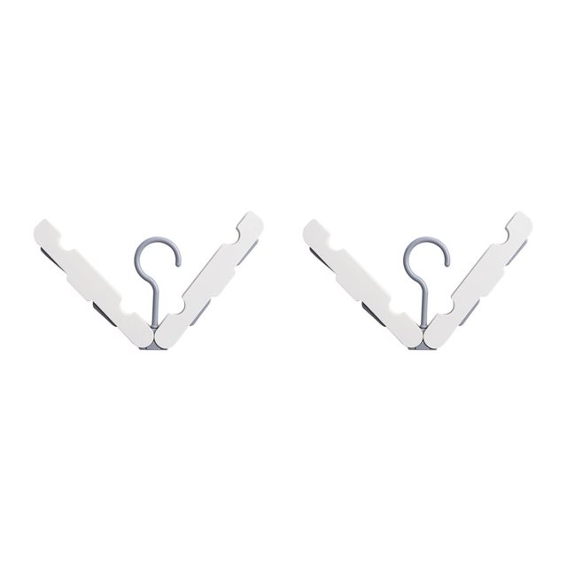 Kearding Colgador de ropa plegable para acampar, ropa de vacaciones, estante de secado, camiseta sin mangas, soporte de almacenamiento, organizador, Blanco 2piezas Kearding CBP273411
