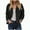 Black, variant on Womens Long Sleeve Jacket Suede Jacket Faux Leather Blazer Jackets Button Down Long Sleeve Fall Fashion Vintage Suits KhakiXXL