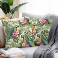 thumbnail image 2 of Throw Pillow Covers 18x18 Inch Set of 2, Summer Waterproof Outdoor Pillow Covers, Botanical Palm Leaves Flower Bird Animals Plants Decorative Cushion Pillowcases for Couch, Sofa, Bed, Garden, Patio, 2 of 9