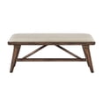 thumbnail image 3 of Lexicon Monroe Textured Fabric Dining Bench in Cream, 3 of 5