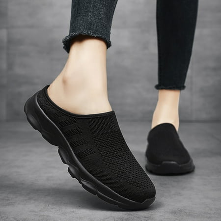 

Daznico Walking Shoes Women Women Sneakers Fashionable Solid Color Simple Mesh Breathable Comfortable Flat Bottomed Non On Casual Shoes(Color:Black Size:8)