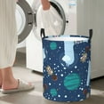 thumbnail image 5 of Rateoe Alpaca Astronaut in Space Pattern Round Laundry Hamper Basket, Tall Hamper Basket for Blanket Storage, Nursery Clothes Hamper for Laundry in Bedroom and College Dorm-Small, 5 of 6