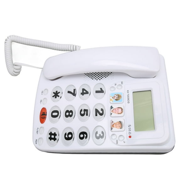 Big Button Corded Phone For Seniors,  Landline Phone With Clear Sound  Mute Volume Adjustable , Dual Port Corded Phone For  Hotel Call Center