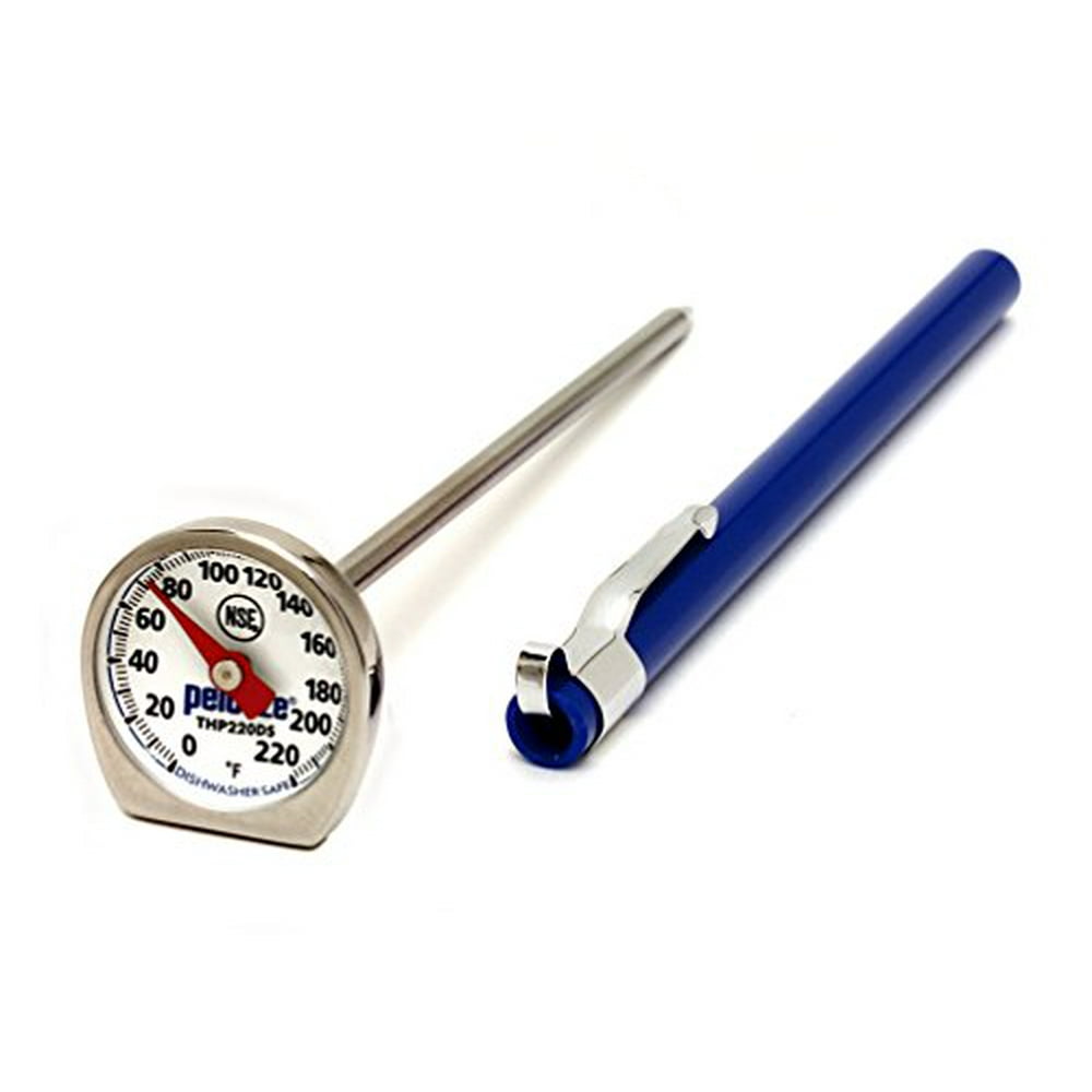 DishwasherSafe IndustrialGrade Analog Pocket Thermometer, 0f To 220f