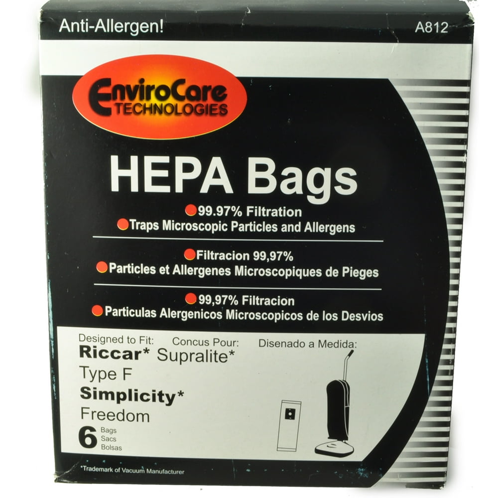 Simplicity Freedom, Riccar Supralite Type F Vacuum Cleaner Bags