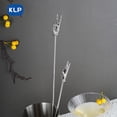 thumbnail image 2 of KLP 1pcs Creative Personalized Design Bar Spoon, To Life Bier, 304 Stainless Steel Cocktail Milk Tea Stirring Spoon - Silver A 40cm, 2 of 6