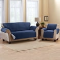 thumbnail image 4 of Housse de Protection Réversible pour Meubles Matelassés, Marine/argent, Fauteuil Inclinable, 4 of 4