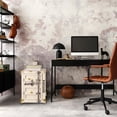 thumbnail image 3 of Garage Storage Cabinets with Doors and Shelves, Industrial Side Table, Container Style Nightstand, Metal Lockable Storage Cabinets for Home, Office, White, 3 of 5