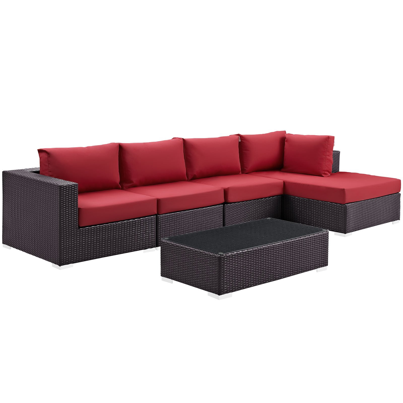 Convene 5 Piece Outdoor Patio Sectional Set EEI-2167