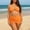 A273 Orange, variant on 2 Piece Swimsuits for Women Built-in Bra Halter Criss Cross Bikini Top Ruched Skirted Bottom Bathing Suits Charming Beachwear