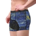 thumbnail image 4 of Kll Shambhala Cat In Van Gogh Impressionist Men'S Cotton Boxer Briefs Underwear-Medium, 4 of 9