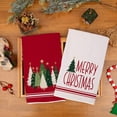 thumbnail image 5 of Merry Christmas Kitchen Towels Set of 2,Red Xmas Tree Dish Hand Towels Holiday Home Indoor Bathroom Party Seasonal Noel Decorations, 5 of 6