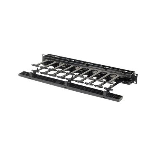Ortronics Horizontal Cable Manager, Single Sided - Rack cable management panel (horizontal) - black - 1U - 19"