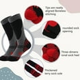 thumbnail image 3 of Calcetines de esquí para niños, paquete de 2 pares de calcetines de snowboard para niños y niñas pequeños, diseño sobre la pantorrilla con puño antideslizante, 3 of 6