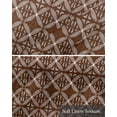 thumbnail image 6 of Geometric Brown Linen Curtain Valance for Bedroom/Bathroom/Kitchen/Office/Living/Dining Room Windows,Rustic Tribal Flower Ethnic Bohemian Rod Pocket Topper Drapes Decorative Cafe Drapery Panel 54x18, 6 of 6