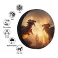 thumbnail image 4 of Balery Castle Cool Fire Dragon Cubiertas para Neumáticos - Protector Resistente para Neumáticos de Camioneta, SUV, Remolque, Camper y RV-14 inch, 4 of 6