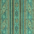 thumbnail image 1 of Ahgly Company Indoor Square Abstract Turquoise Blue Modern Area Rugs, 8' Square, 1 of 4