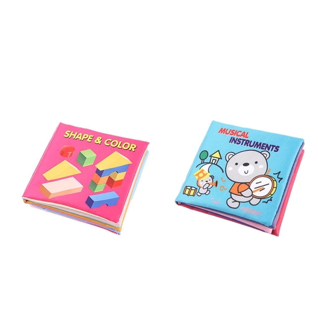 2 Uds libros blandos perfke Mis Primeros Libros Suaves Juguete Sensorial libro Sonajero Interactivo
