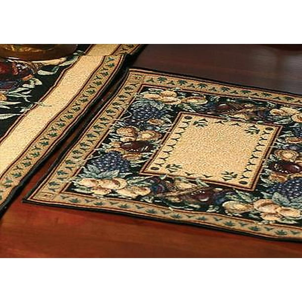 Set of 4 OLD WORLD ITALY Woven Tapestry Placemats, by Manual Weavers