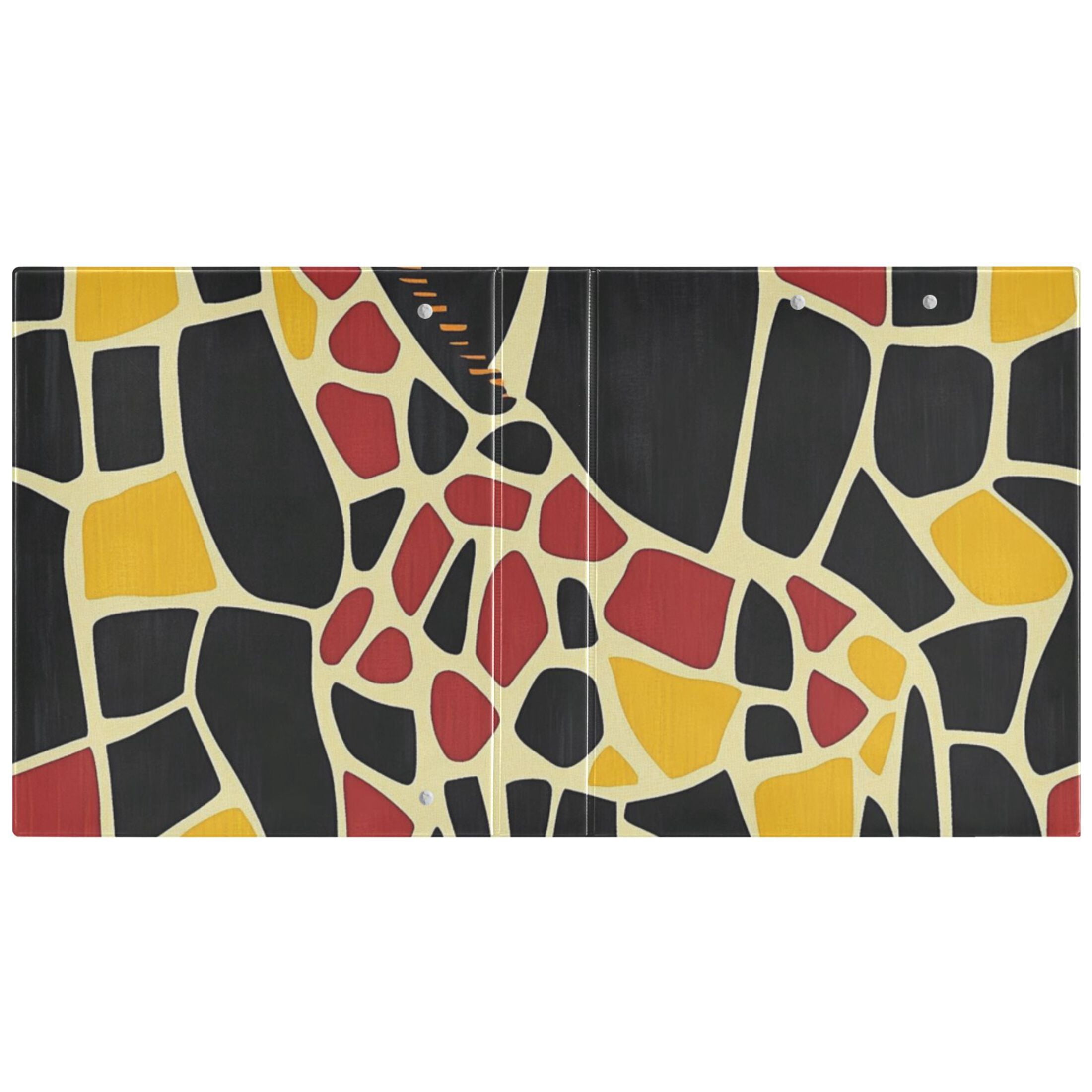 Giraffe Color Blocks 3 Ring Binders 1.5 inch Hardcover File Folders with Interior Pockets A4 Size Organizer for School Office Hospital
