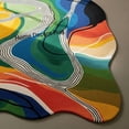 thumbnail image 2 of Multi-Color Hand-Tufted Abstract Area Rug – Irregular Shape Modern Carpet for Bedroom or Living Room, 2 of 5