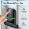 thumbnail image 3 of Cerradura de puerta inteligente con teclado con manija: Cerradura de puerta de entrada sin llave Kucacci - Cerradura de puerta digital con código de teclado - Cerradura de palanca de puerta con huella, 3 of 5