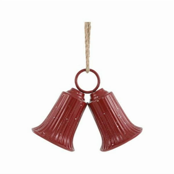 Adorno navideño de campanas, colgante ligero y creativo, ideal para decorar el árbol de Navidad. Rojo