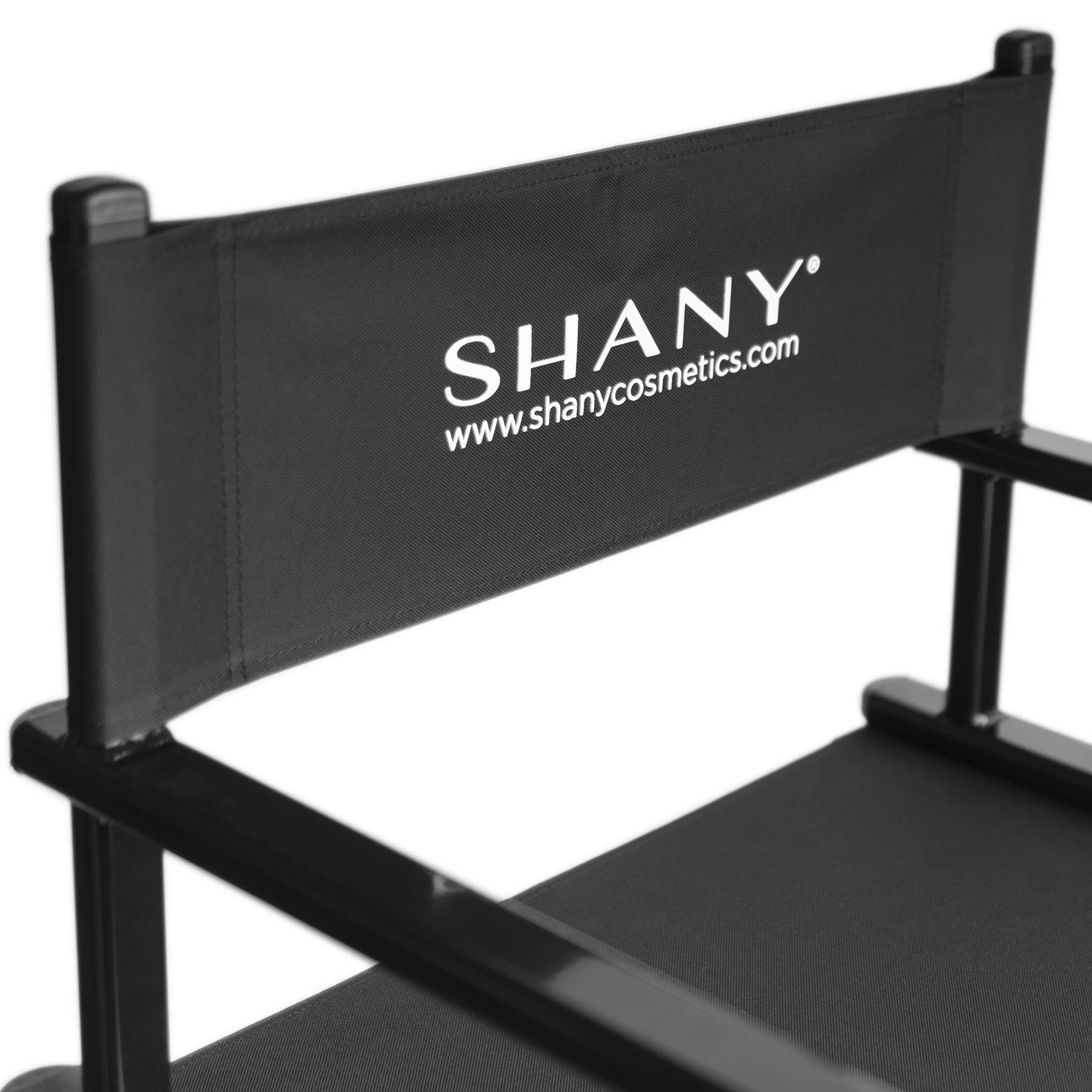 SHANY Studio Director Makeup Artist Folding Stool Chair - Solid Aluminum Barstool - Black
