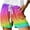Multicolor, variant on Ashirexll Shorts for Women Trendy, Summer Shorts for Women, Gradient Print Loose Pocket Drawstring Casual Short Pants