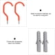 thumbnail image 3 of EeaseMX 10 ganchos de garaje útiles para colgar en la pared con tornillos., 3 of 7