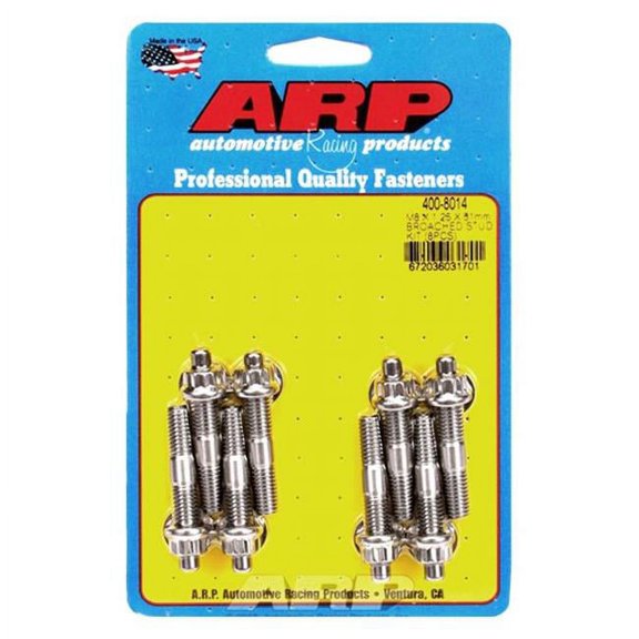 ARP 400-8014 M8 x 1.25 mm Stainless Steel Polished Broached Studs - Pack of 8