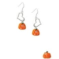 thumbnail image 2 of Delight Jewelry Resin Funny Grr! Pumpkin Open Heart French Earrings, 2 of 4
