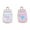 thumbnail image 4 of K-KED 100 Pcs Multicolor Alloy Enamel Bottle Charms Pendant 18X10MM Diy Making D20204-White, 4 of 8