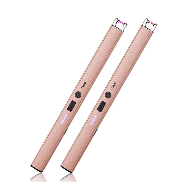 Encendedor Electrico Usb Recargable 2 Pcs LabG, Rosa