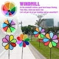 thumbnail image 2 of Colorful Rainbow Windmill, Flower Pinwheel for Lawn Garden Decoration, Bird Device to Scare Birds, Multi-Color Outdoor Yard Decor, 1 Pack, 2 of 7