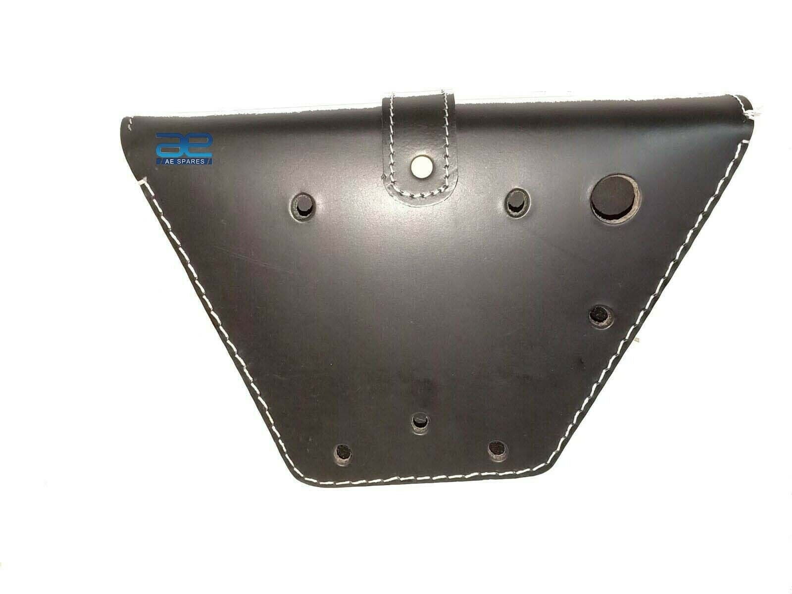 Buy Genuine Leather Side Panel Bag Black Fits Royal Enfield Interceptor