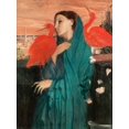 thumbnail image 2 of Degas, Edgar 19x24 White Modern Wood Framed Museum Art Print Titled - Young Woman with Ibis, 2 of 4
