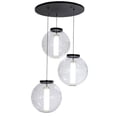 thumbnail image 3 of Meyda 152074 34 in. Bola Cilindro 3 Light Cascading Pendant, White, Black & Clear, 3 of 5