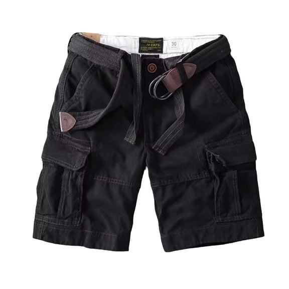 Men's Casual Cargo Shorts Regular Fit Multi-Pocket Outdoor Work Short Pants with Belt, Summer Quick Dry Hiking Shorts