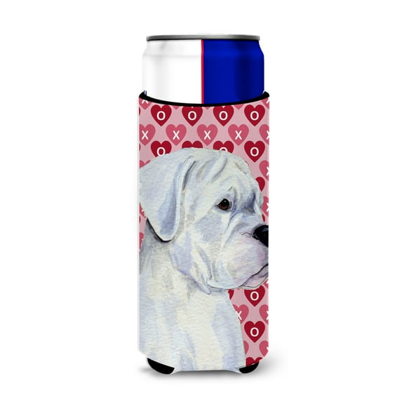 Carolines Treasures SS4509MUK Boxer Hearts Love and Valentines Day Portrait Ultra Hugger for slim cans Slim Can