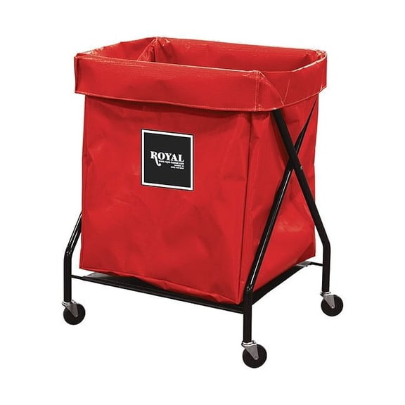 Royal Basket Trucks X-Frame Cart,8 Bu,Red Vinyl G08-RRX-XFA-3ONN