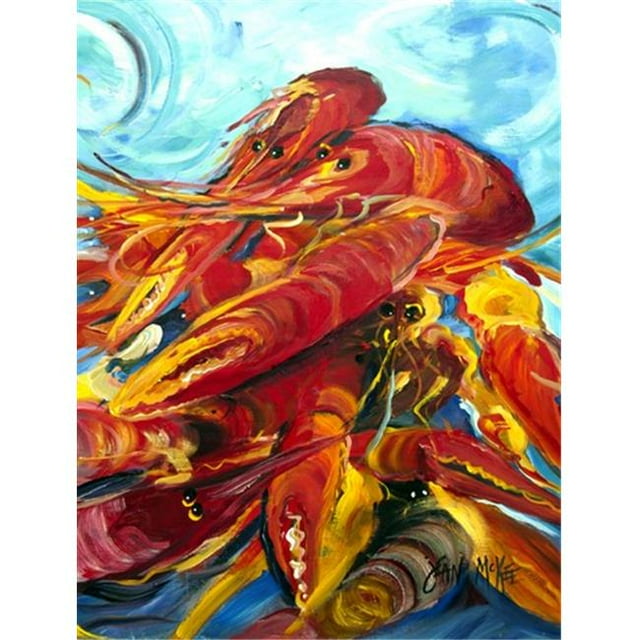 Carolines Treasures JMK1171CHF Crawfish Flag Canvas House Size