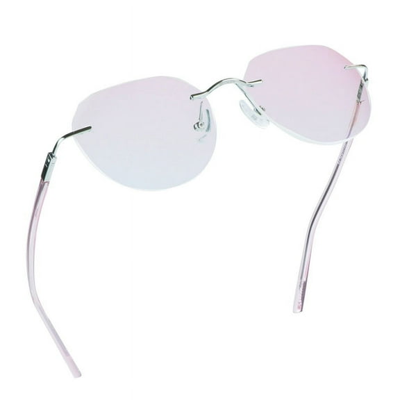 LifeArt Blue Light Blocking Glasses, Computer Reading Glasses, Anti Blue Rays, Reduce Eyestrain, Stylish for Men and Women(Pink,No Magnification)