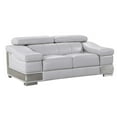 thumbnail image 3 of Titan Furnishings Genuine Italian Leather Sofa and Loveseat Set in Light Gray, 3 of 6