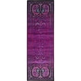 thumbnail image 3 of 2' x 6' Purple and Black Eclectic Paisley Rectangular Rug Runner, 3 of 6
