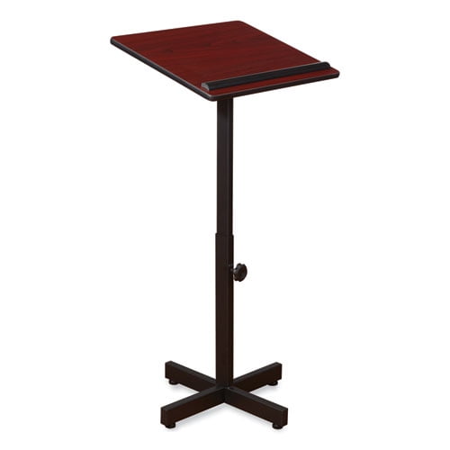 Portable Presentation Lectern Stand, 20 x 18.25 x 44, Mahogany | Bundle of 2