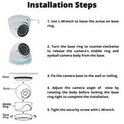 Evertech 1080p Security Camera with CCTV Microphone 2000mA Adapter and 50ft pre-Made Cable Set