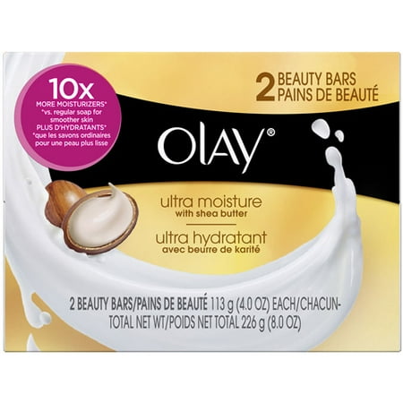 Olay Ultra Moisture Cleanser Beauty Bars Soap, 4 oz, 2 count