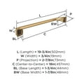 thumbnail image 6 of Amerock Revitalize Champagne Bronze 18 inch (457mm) Towel Bar, 6 of 8
